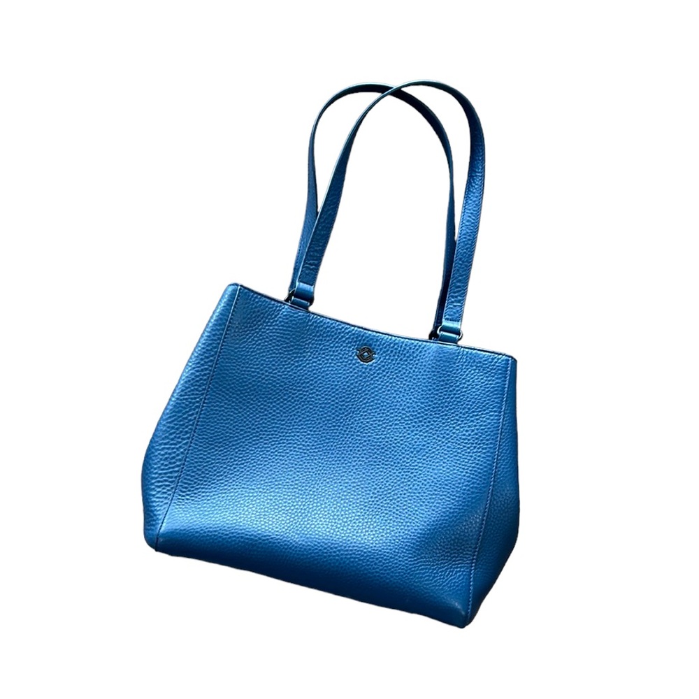 Dagne Dover Allyn Leather Blue Tote